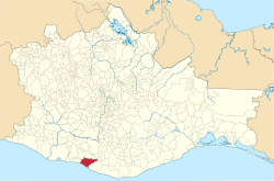 Mexico Oaxaca San Pedro Mixtepec distrito 22 location map
